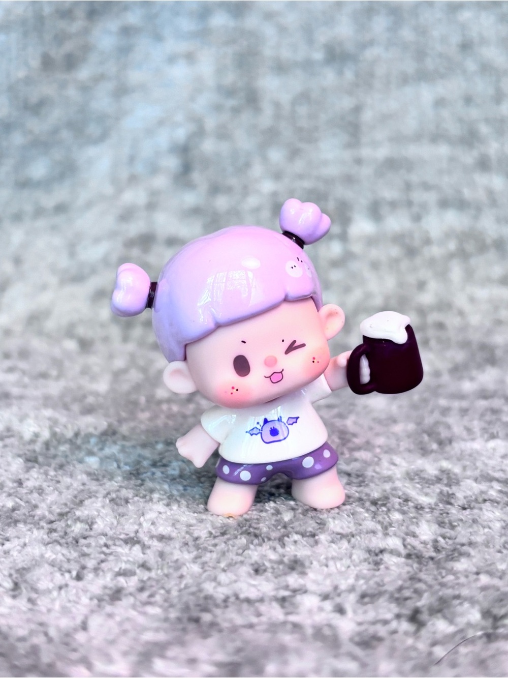 BUER Shaker Person mini bean blind bag series | purple hair beer mug figure